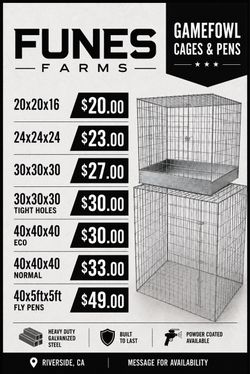 Jaulas para gallos/gallinas