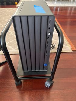 (4 Available) Complete Home Office Setup - HP i7 PC, 2 Monitors, Printer, Ergonomic Chair, Stand, Keyboard & Mouse