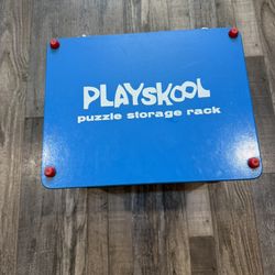 Vintage Playskool Puzzle Rack