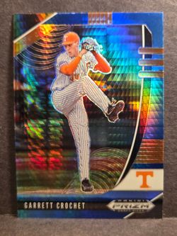 Panini Prizm Draft Picks Garrett Crochet Tennessee Baseball Card Blue Hyper #PDP11