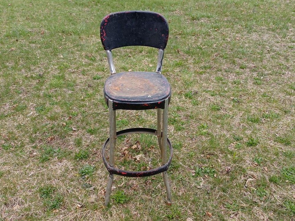 Vintage Metal Kitchen Stool