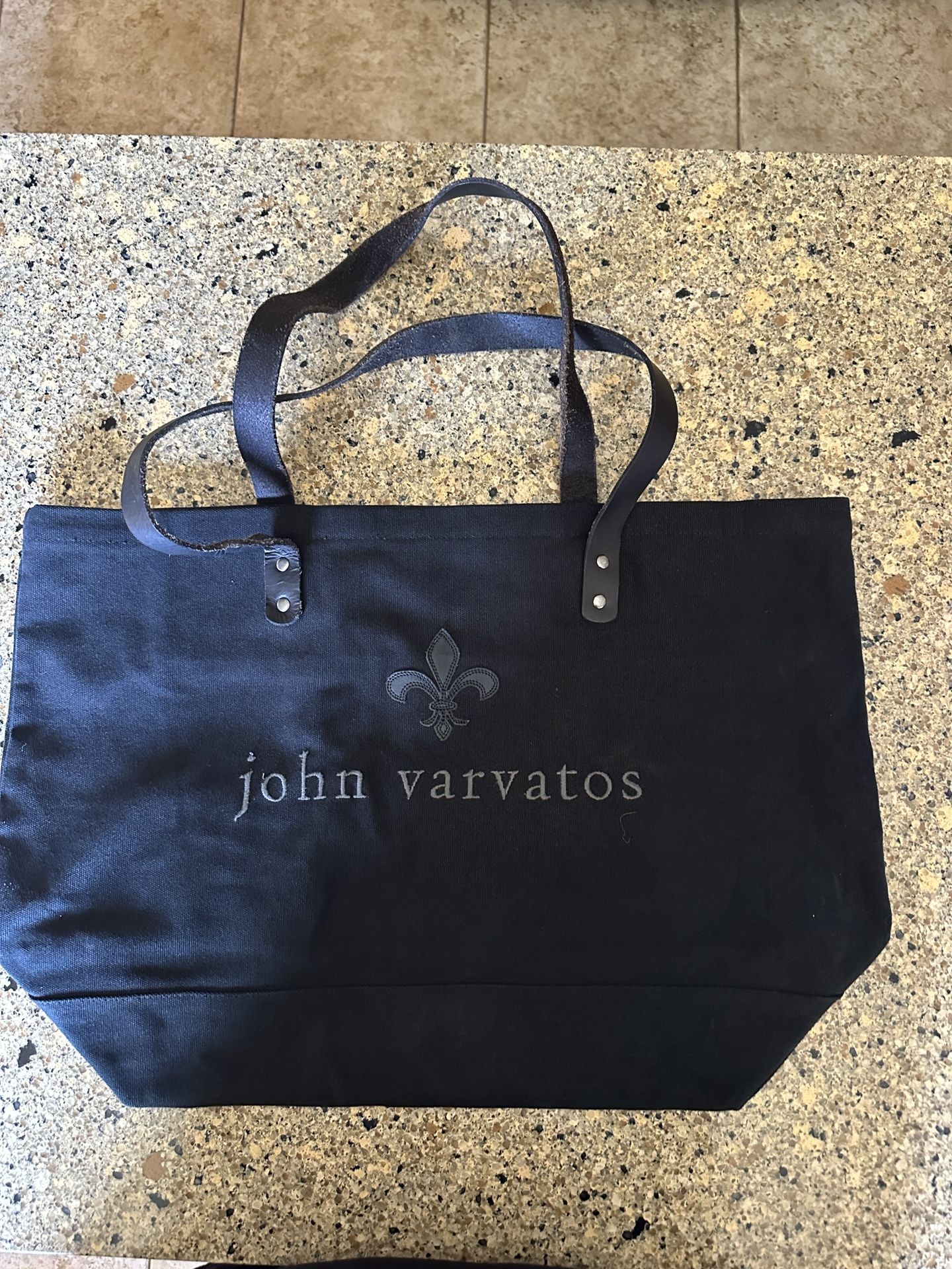 John Varvatos Canvas Tote Bag - Black