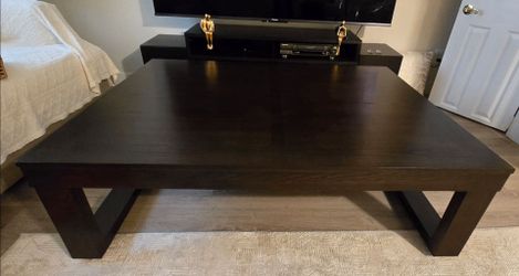 Dark Brown Rectangular Coffee Table