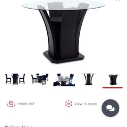 Counter Height Glass Table 