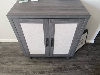 Gray bar cabinet