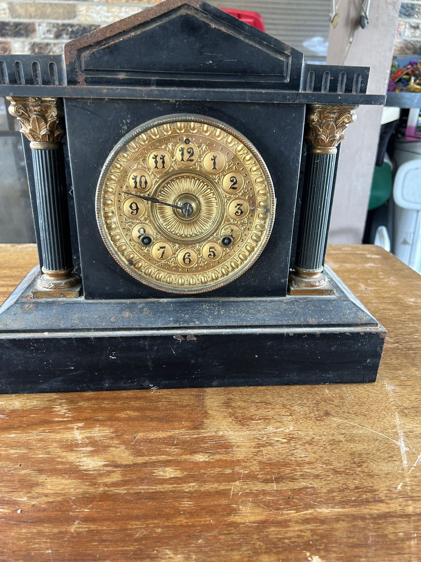 Late 19th Century Antique Mantel Clock by Ansonia Clock Co