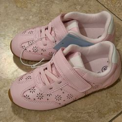 New Memory Foam Girl's Pink Sneakers Size 10
