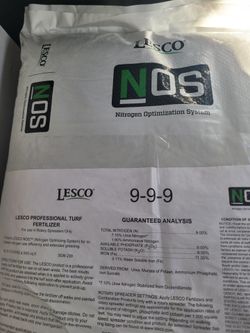 Lesco NOS 9-9-9 Professional Turf Fertilizer 50 lb