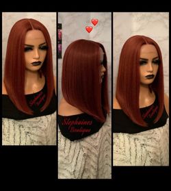 Human Hair Blende Lace Front Wig 