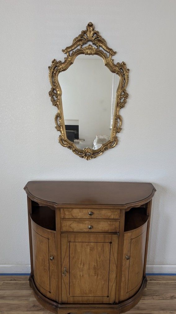 Italian Sideboard Cabinet And Mirror