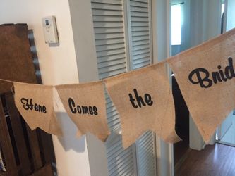 Burlap Wedding sign