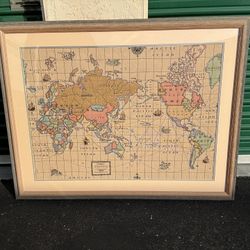 Antique Framed Map