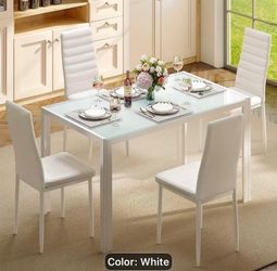 Brand new dining table and 4 chairs White