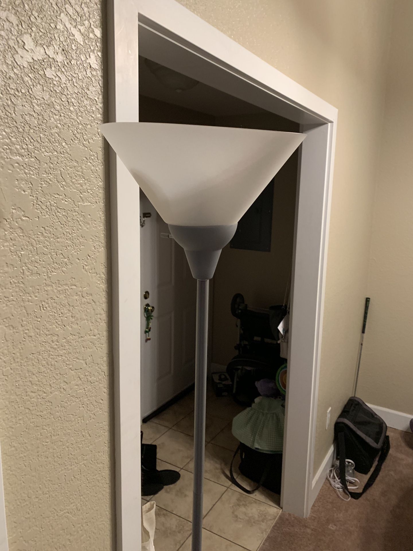 Silver/grey floor lamp