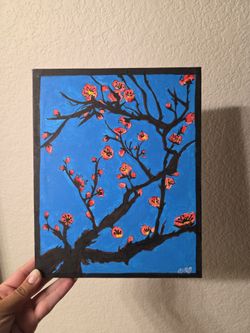 Original Blooming Cherry Blossom Canvas