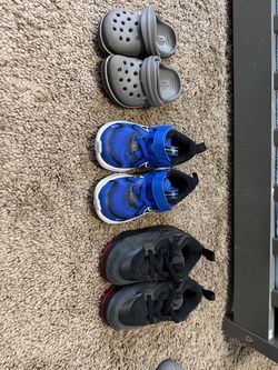 Boys shoes size (crocs 3C, Nike & Jordan 6C)