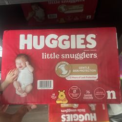 2 Pack Of Newborn Diapers (76ct)