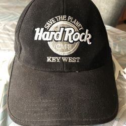 Hard Rock Cafe, Key West Black Embroidery Baseball Hat - Men’s One Size 