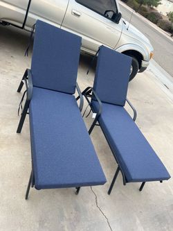 Set of 2 Black Steel Frame Stationary Chaise Lounge Chair with Black Textilene Mesh Seat