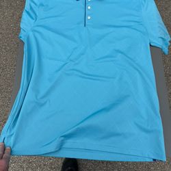 Brooks Brothers Polo Shirt Golf Blue Breathable Mens Extra Large