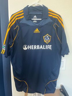 Adidas LA Galaxy 2008 Away Soccer Jersey 23 David Beckham L Blue MLS Vintage