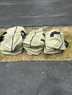 3 inflatable kayaks (2 singles and 1 double)