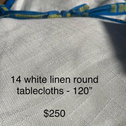 Linen 120” Round Tablecloths - 14 