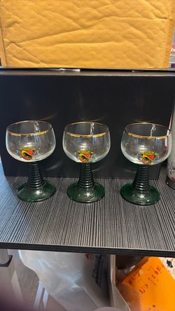 Set of 3 German Römer Wine Glasses