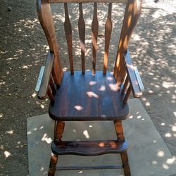 Vintage Amish Wood High Chair 