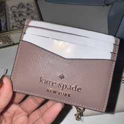 Light Brown Kate Spade Card Holder