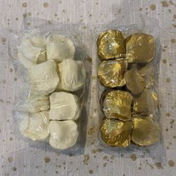 Cream And Gold Fabric Rose Petals 