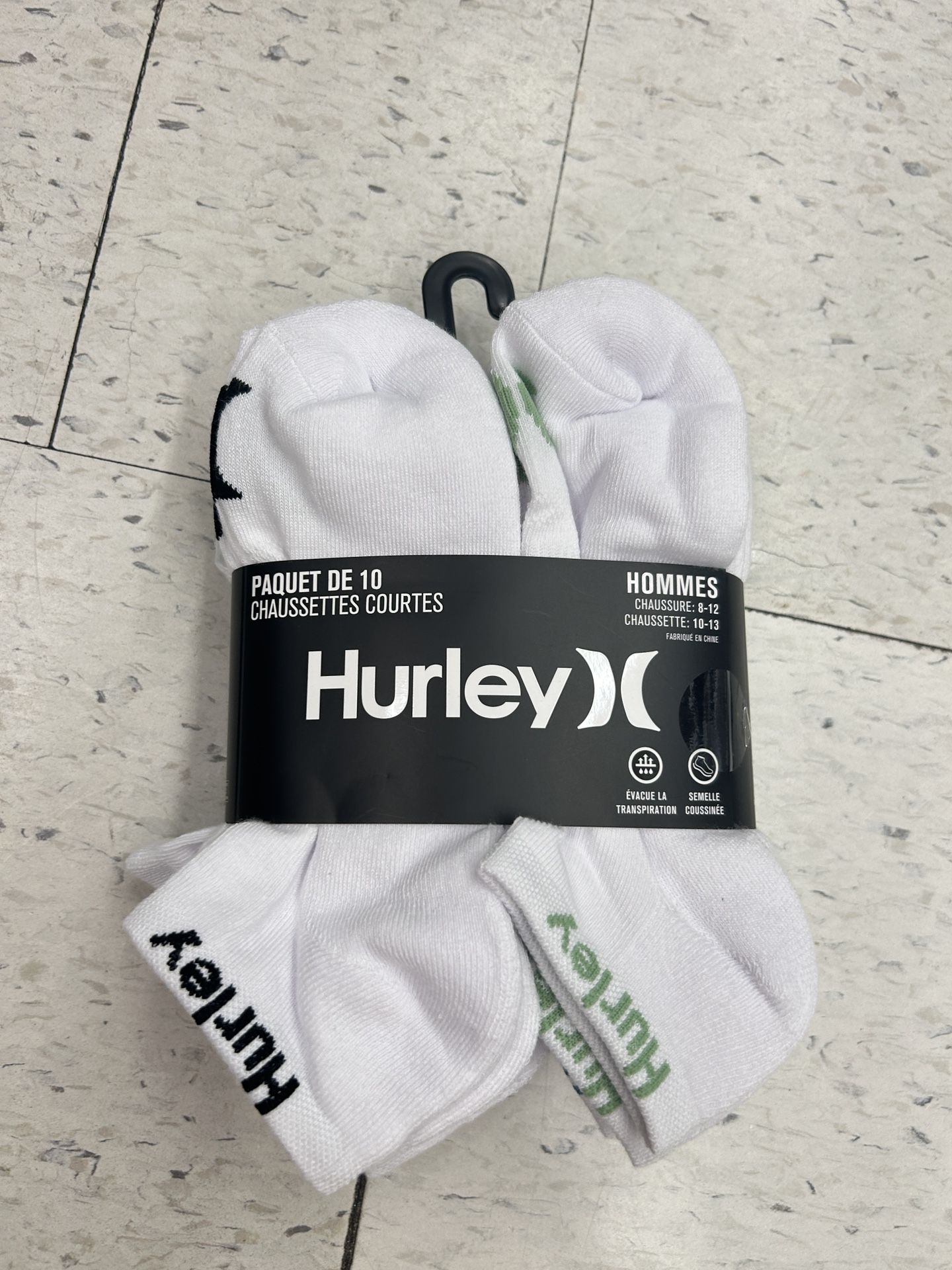 NWT Hurley men’s cushion low cut socks 10 pairs