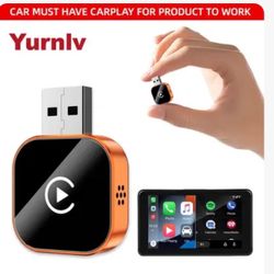 Wireless CarPlay Adapter for CarPlay ＆Android Auto, Mini Size Wired to Wireless CarPlay, Plug & Play, Fast & Stable Connection, Car Play Adapter Compa