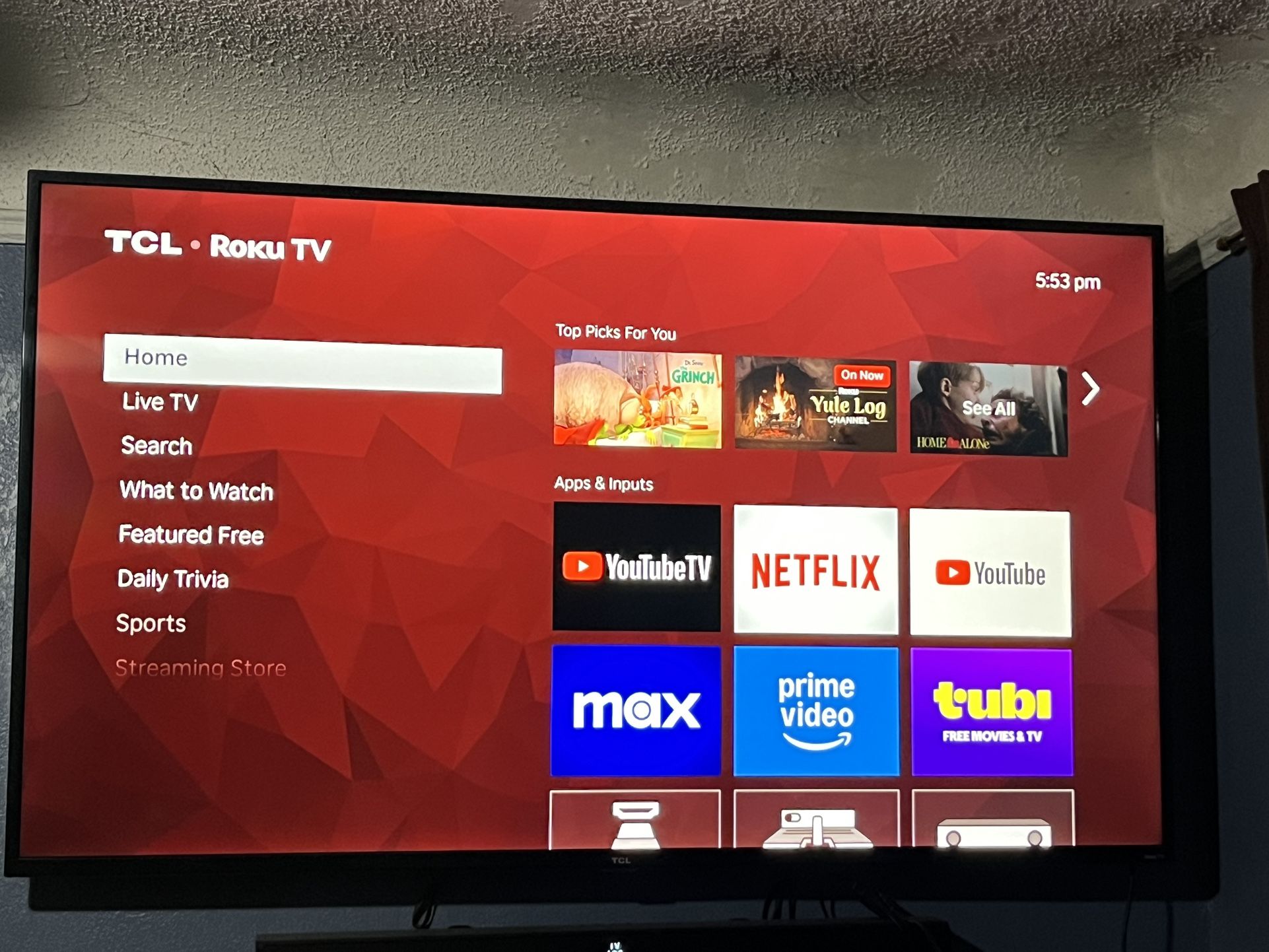 TCL 65” Tv 