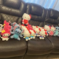 Hello Kitty And Stitch Plushies And More