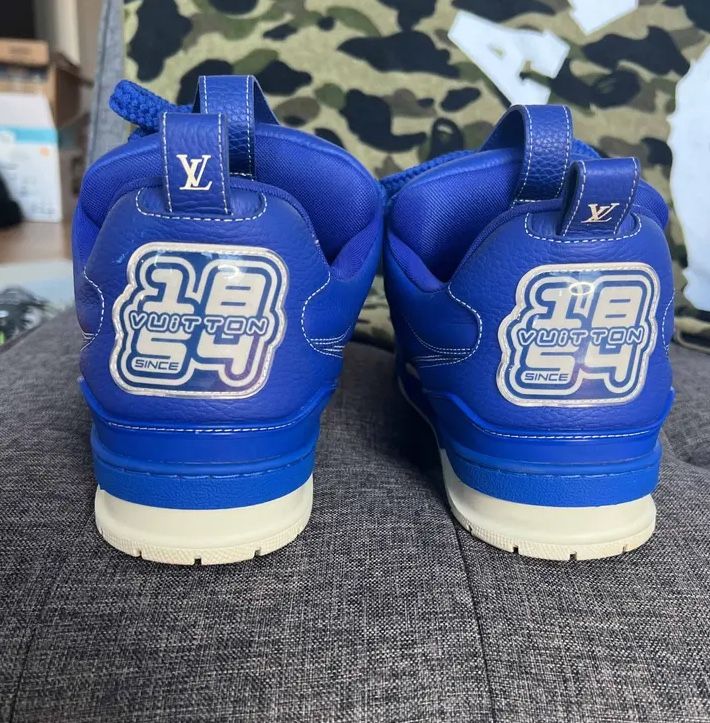 Blue Lv Skateboard Sneakers