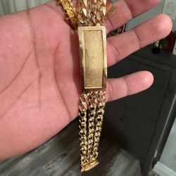 14k Gold ID bracelet, 42.8grams