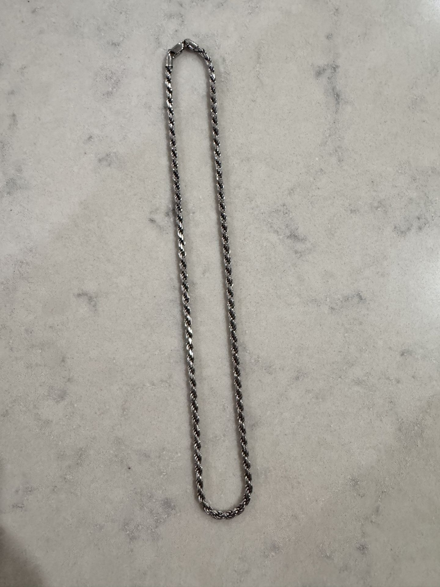 Jaxxon Silver Rope Chain 20”