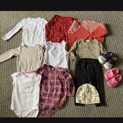 Clothes And Shoes For Baby Girl 6-9 Months 