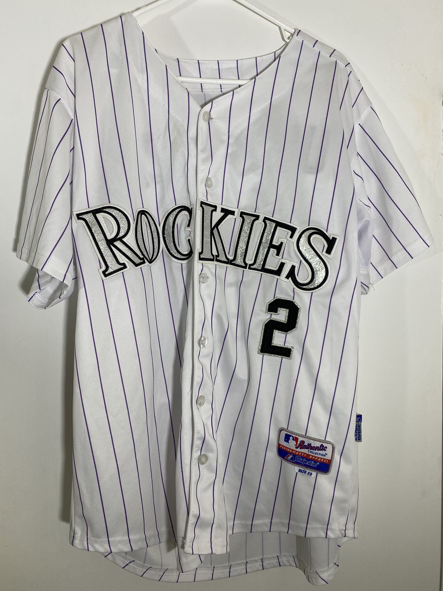 TROY TULOWITZKI Colorado Rockies 2014 Majestic Home Baseball Jersey