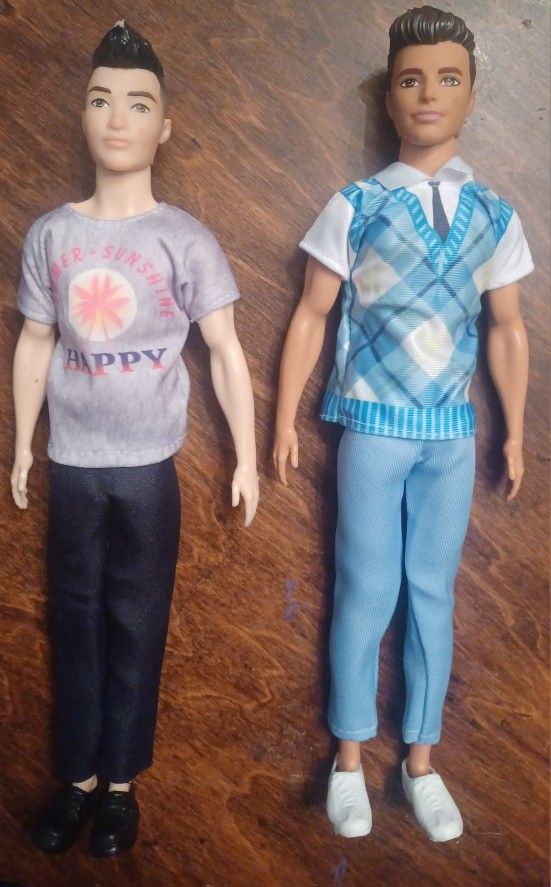Two "Ken" Barbie Dolls By Mattel
