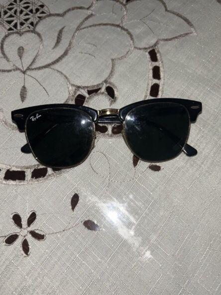Ray-Ban Clubmaster Black Frame/Green Lens Sunglasses