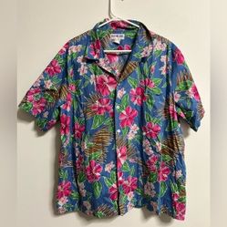 Aloha Line Hawaii Vintage Button Down Hawaiian Shirt
