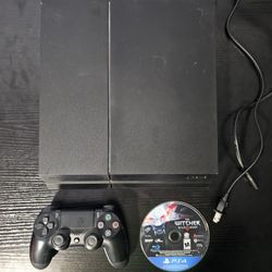 PS4 Console, Model CUH-1215A, 500GB, 4 Games, Cord, Controller, Very Good Condition 
