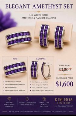 Amethyst earring