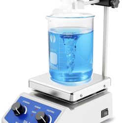 New Magnetic Stirrer Hot Plate w/Stir Bar,100-2000rpm Magnetic Hotplate Stirrer, 180W Heating Power Hot Plate Stirrer, Max 520℉ Hot Plate with Magneti