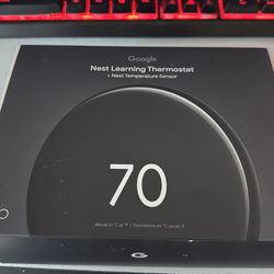 Google Nest Learning Thermostat (4th gen) + Nest Temperature Sensor (2nd gen) - Obsidian