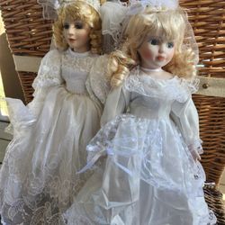 Lot Of 2 Collectors Choice Series By Dan Dee Beautiful Porcelain Doll