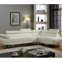 Brand New Faux Leather Sectional Sofa- Available In Other Colors.