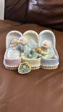 1985 Cabbage Patch Premie Triplets Porcelain 